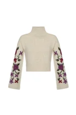Flowery Sweater- Norgäte - Luxury Alpaca Clothing​